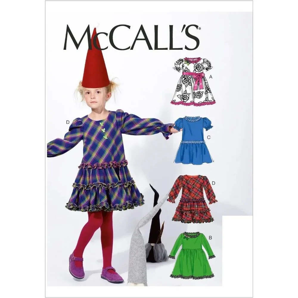 McCalls Sewing Pattern 6638 Dress Girls‎ Size 2-5